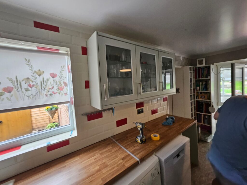 Kitchen cupboard spraying